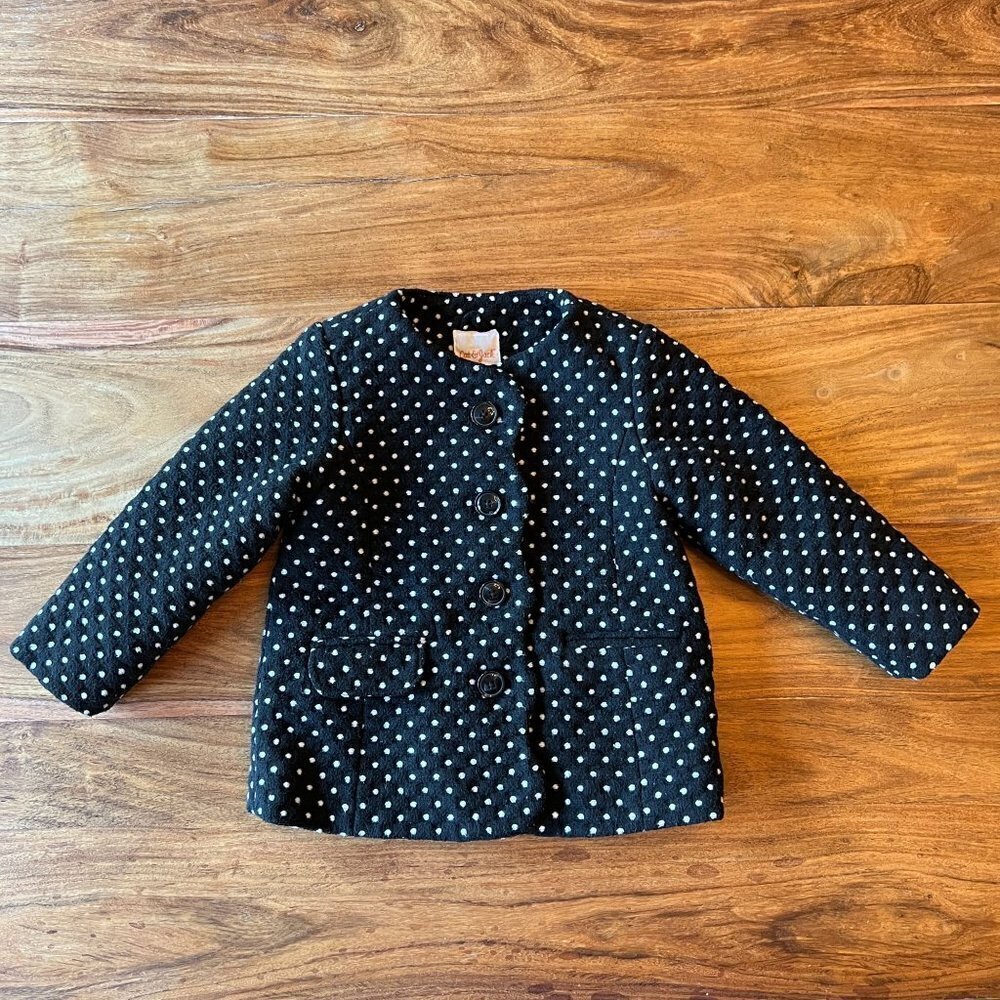 Cat & Jack Black & White Polkadot Jacket